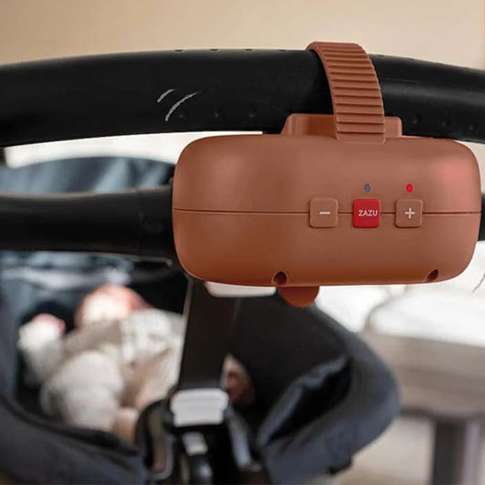 Mecedor de Coches Portátil con Batería Recargable y Sensor de Llanto - Marrón | Zazu