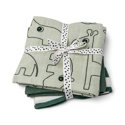 Set de 3 Manta Muselinas Gots Deer Friends Verde (6798758871223)