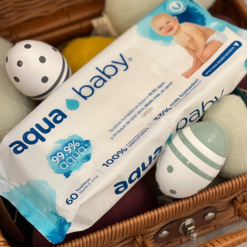 Caja de 6 Bolsas de 60 Toallitas Húmedas Aqua Baby - Aqua Baby