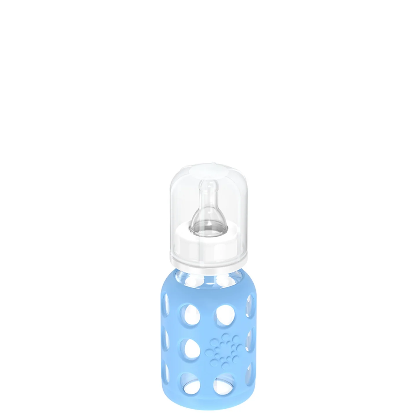 Glass baby bottle with silicone cover 120 ml