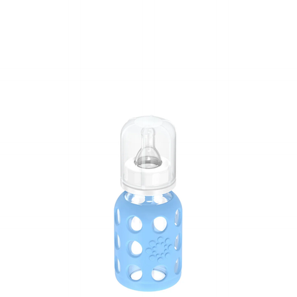 Glass baby bottle with silicone cover 120 ml