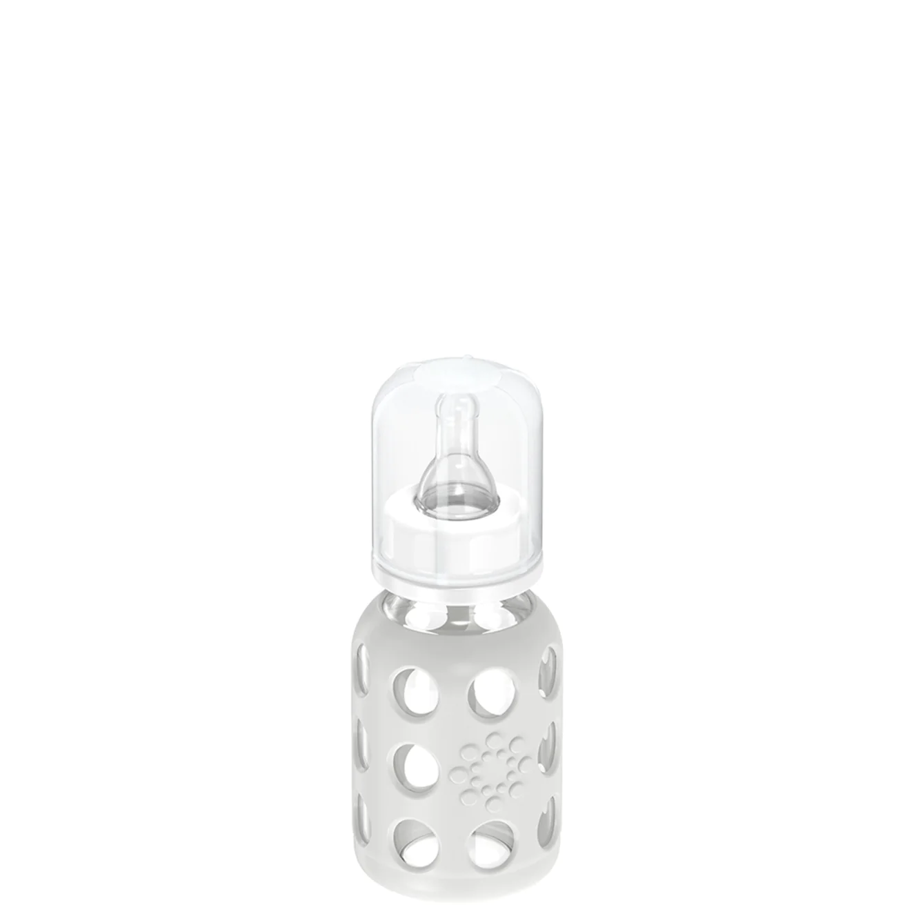 Glass baby bottle with silicone cover 120 ml