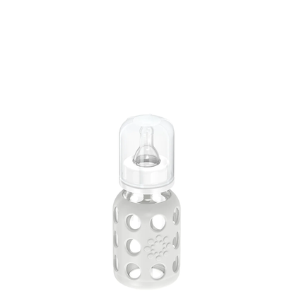 Glass baby bottle with silicone cover 120 ml