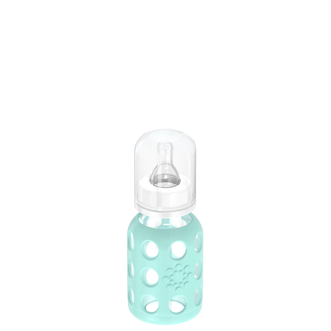 Glass baby bottle with silicone cover 120 ml