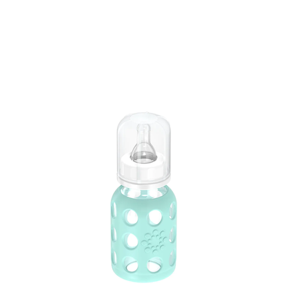 Glass baby bottle with silicone cover 120 ml