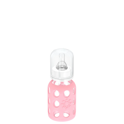 Glass baby bottle with silicone cover 120 ml