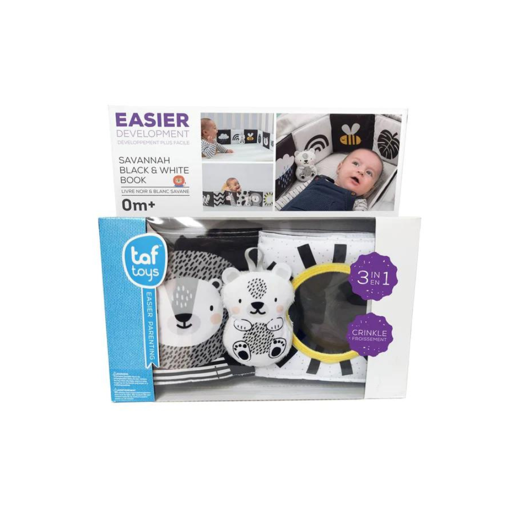 Tummy Time Savannah Black &amp; White Stimulation Book