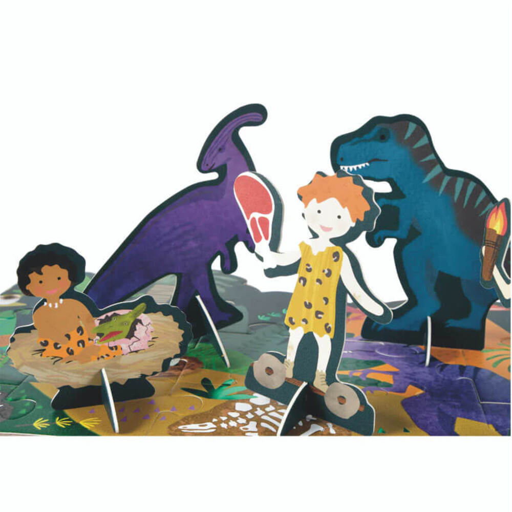 Puzzle Gigante de Suelo de 60 Piezas con Pop Up - Dinosaurios