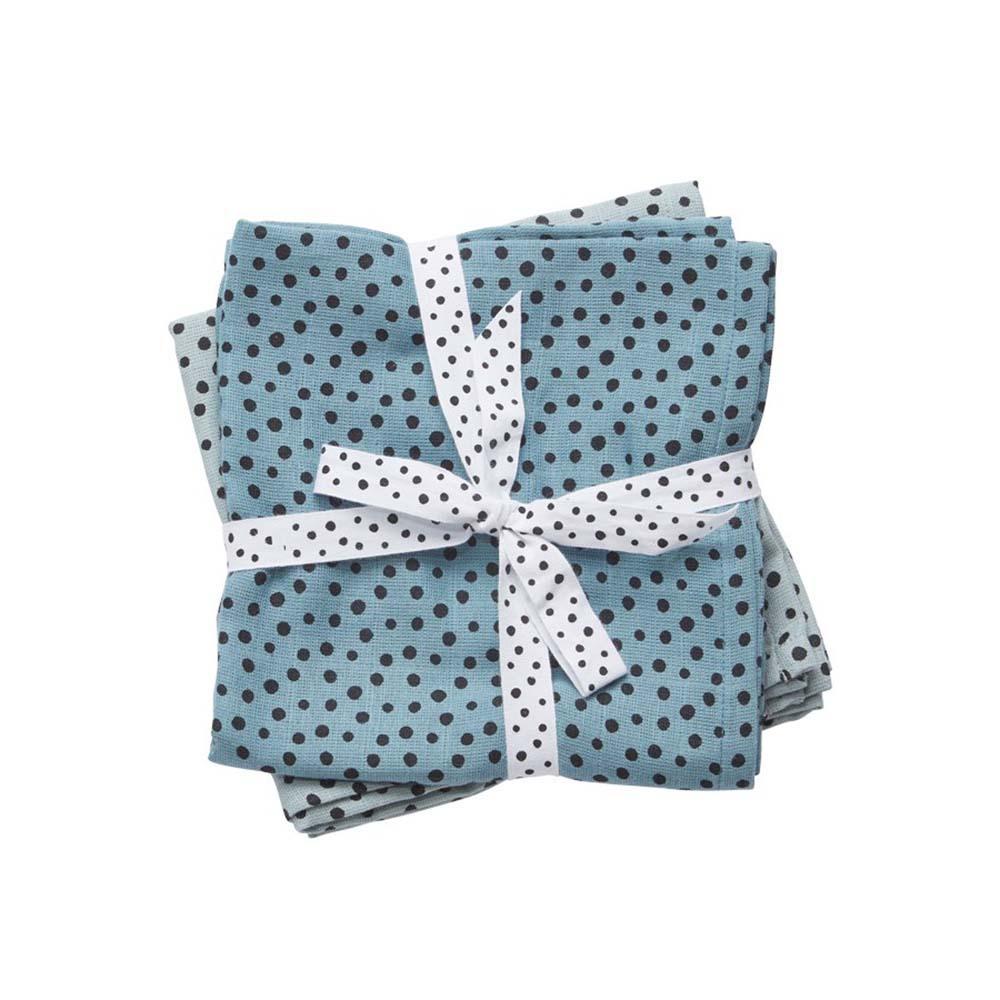 Set 2 Mantas Muselina Grande Happy Dots Azul (7010600353975)
