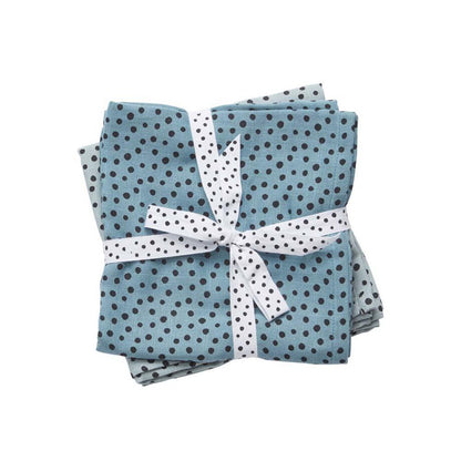 Set 2 Mantas Muselina Grande Happy Dots Azul (7010600353975)