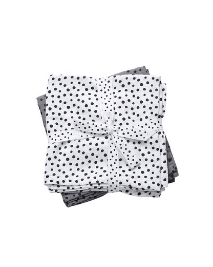 Set 2 Mantas Muselina Grande Happy Dots Gris (7010615066807)